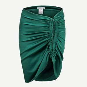Elodie K Green Silk Skirt